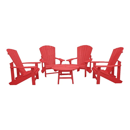 North Haven by CRPlastics C03 Upright Adirondack Chairs with Cocktail Table