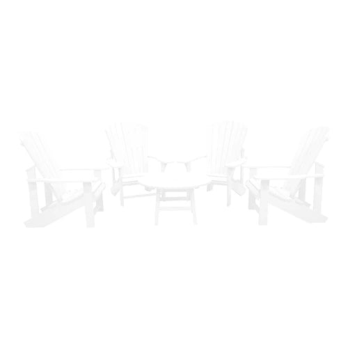 CRPlastics C03 Upright Adirondack Chairs with Cocktail Table