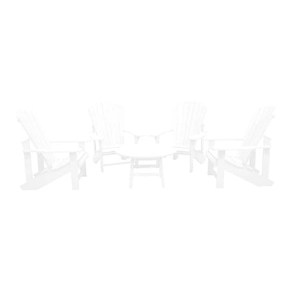 CRPlastics C03 Upright Adirondack Chairs with Cocktail Table
