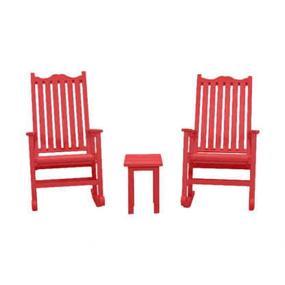 North Haven by CRPlastics C05 Porch Rocker Pair with T01 Small Table