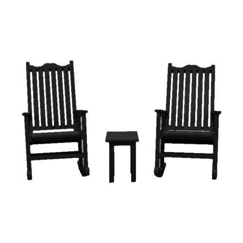 North Haven by CRPlastics C05 Porch Rocker Pair with T01 Small Table