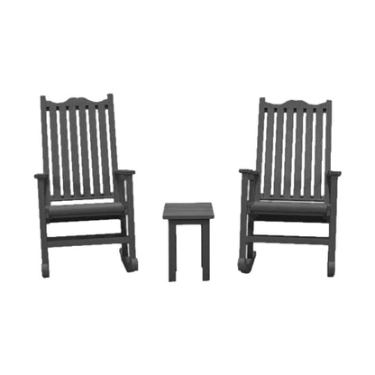 North Haven by CRPlastics C05 Porch Rocker Pair with T01 Small Table