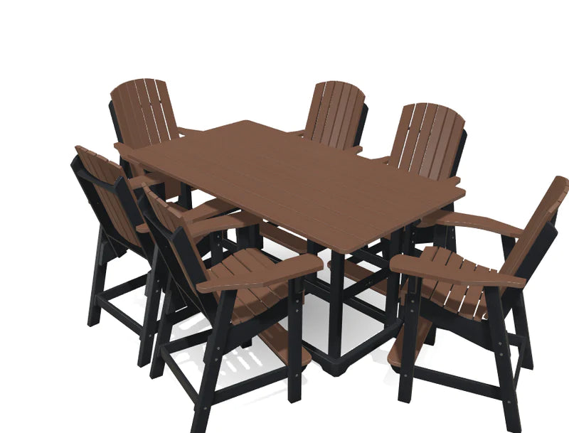 Krahn 6' Deluxe Bistro Set with 6 Chairs