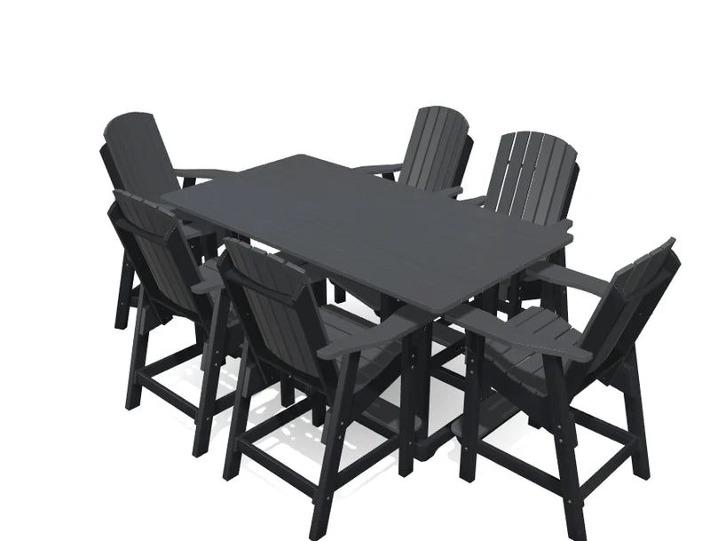 Krahn 6' Deluxe Bistro Set with 6 Chairs