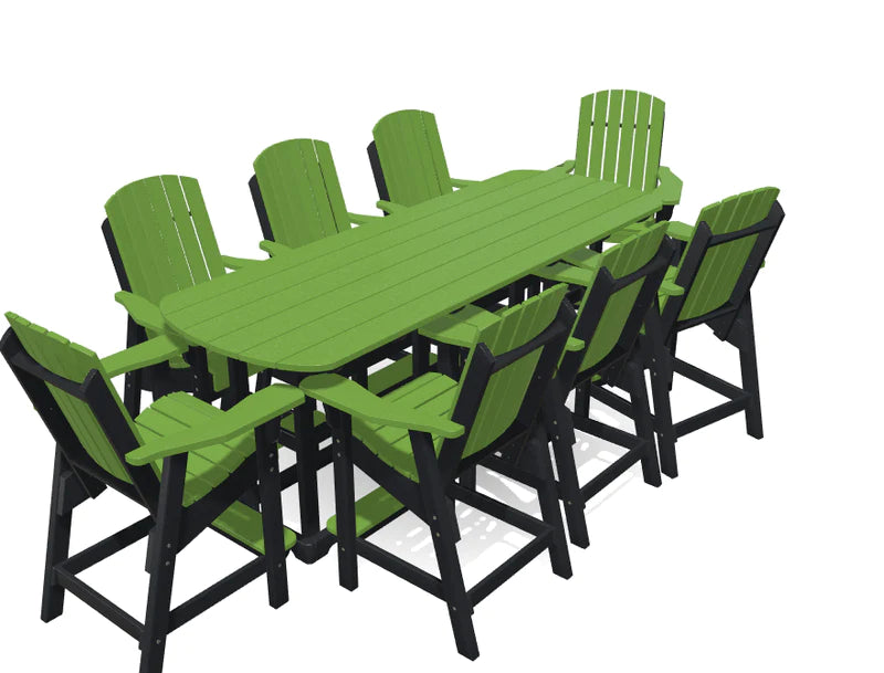 Krahn 8' Bistro Table Set with 8 Chairs