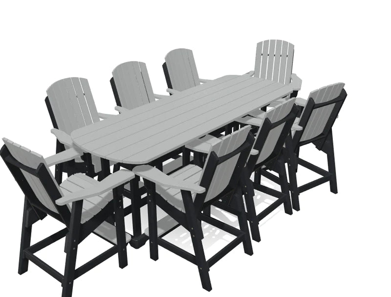 Krahn 8' Bistro Table Set with 8 Chairs