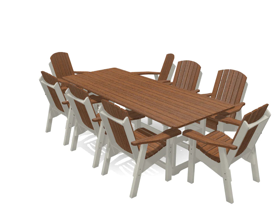 Krahn 8' Deluxe Dining Table Set with 8 Chairs