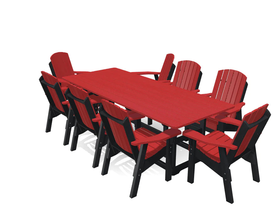 Krahn 8' Deluxe Dining Table Set with 8 Chairs