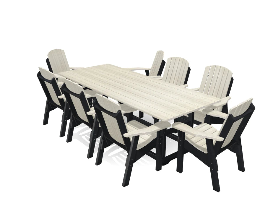 Krahn 8' Deluxe Dining Table Set with 8 Chairs