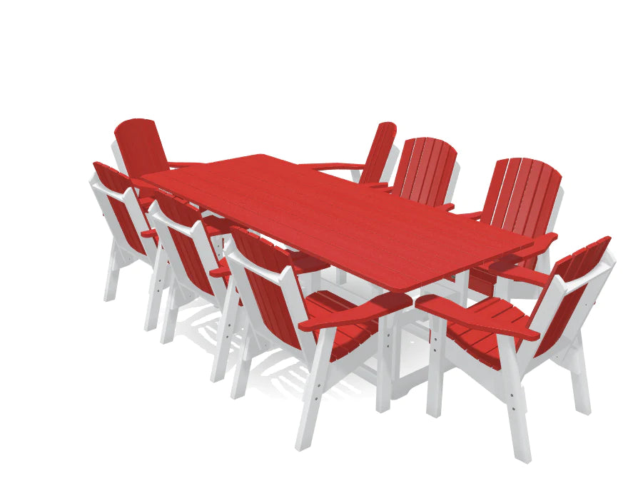 Krahn 8' Deluxe Dining Table Set with 8 Chairs