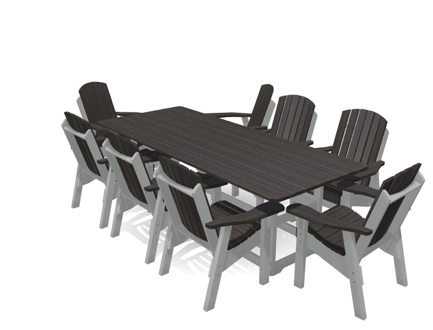 Krahn 8' Deluxe Dining Table Set with 8 Chairs