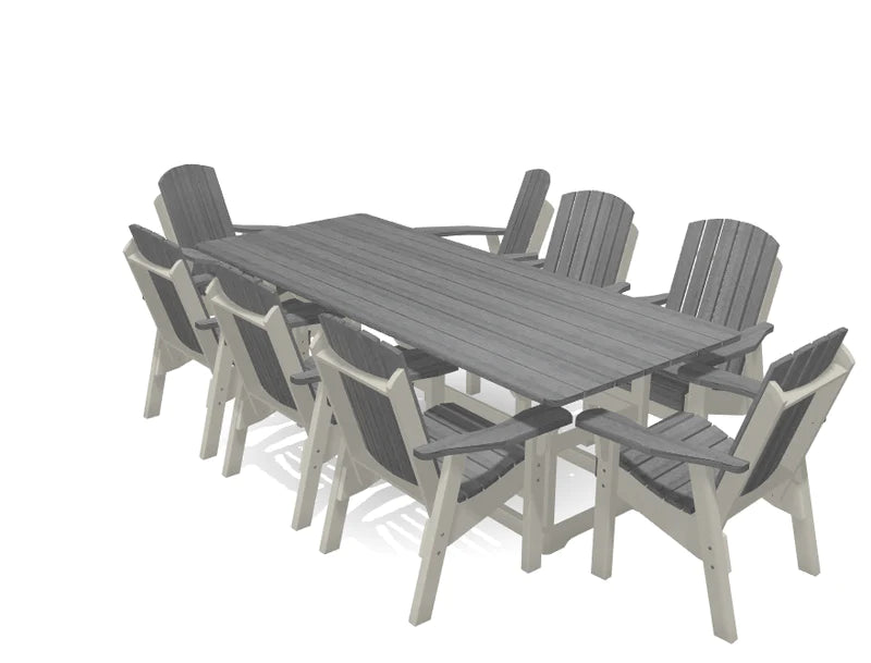 Krahn 8' Deluxe Dining Table Set with 8 Chairs