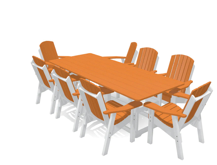 Krahn 8' Deluxe Dining Table Set with 8 Chairs