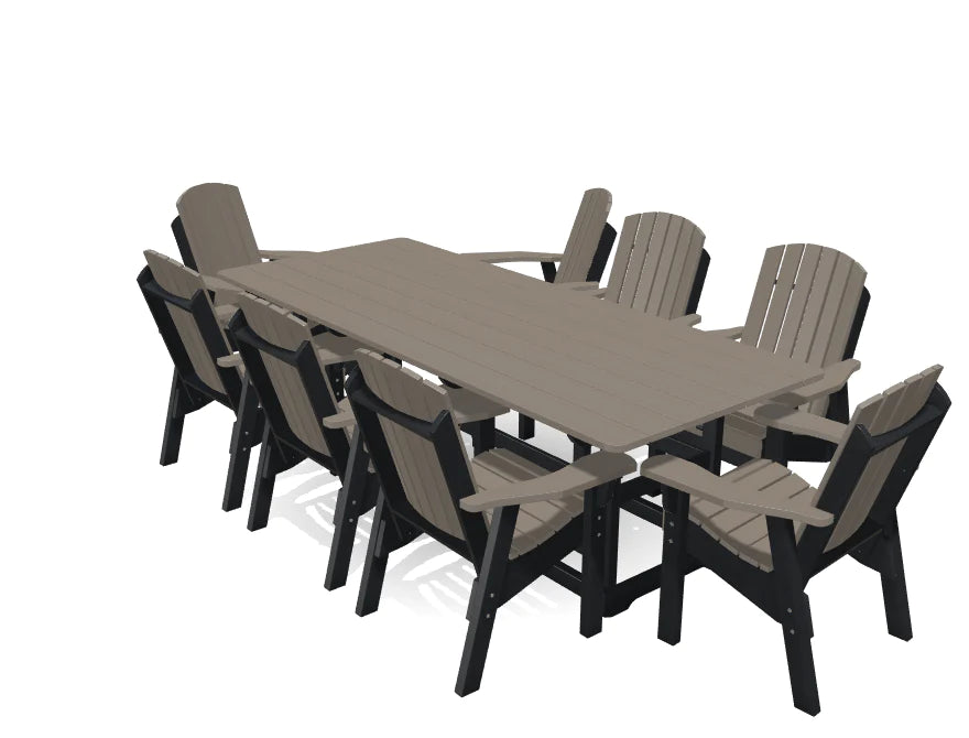 Krahn 8' Deluxe Dining Table Set with 8 Chairs