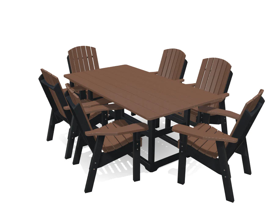 Krahn Deluxe 6' Dining Table Set with 6 Chairs