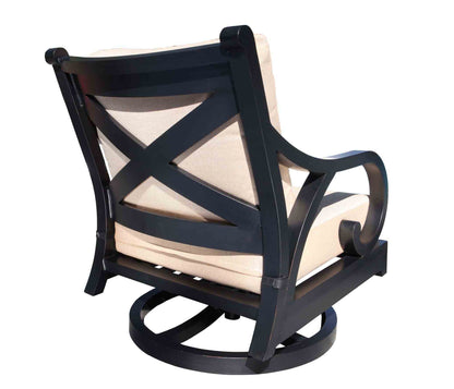 Cabana Coast Milano Loveseat with Swivel Chairs Set