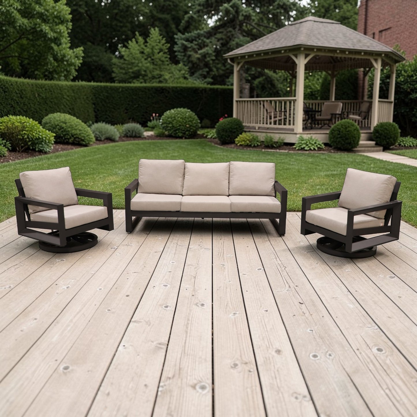 Cabana Coast Muse Sofa with Swivels Set