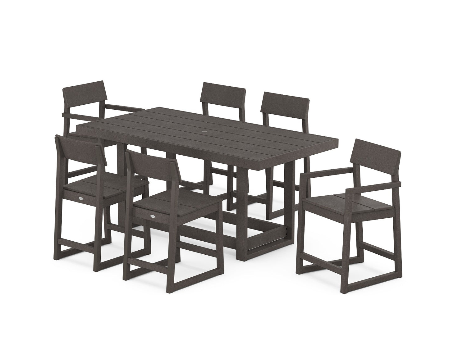 Polywood Edge Counter Height Dining Set