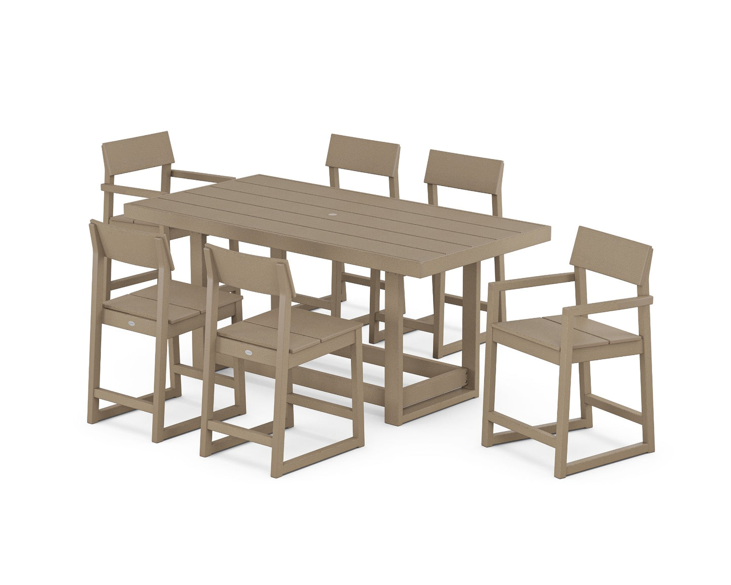 Polywood Edge Counter Height Dining Set