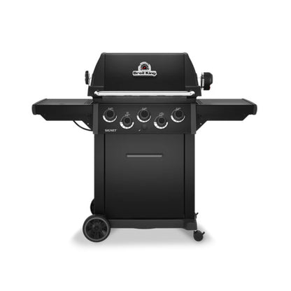 Broil King Signet 390 Shadow BBQ with Side Burner, Rear Rotisserie Burner & Rotisserie Kit