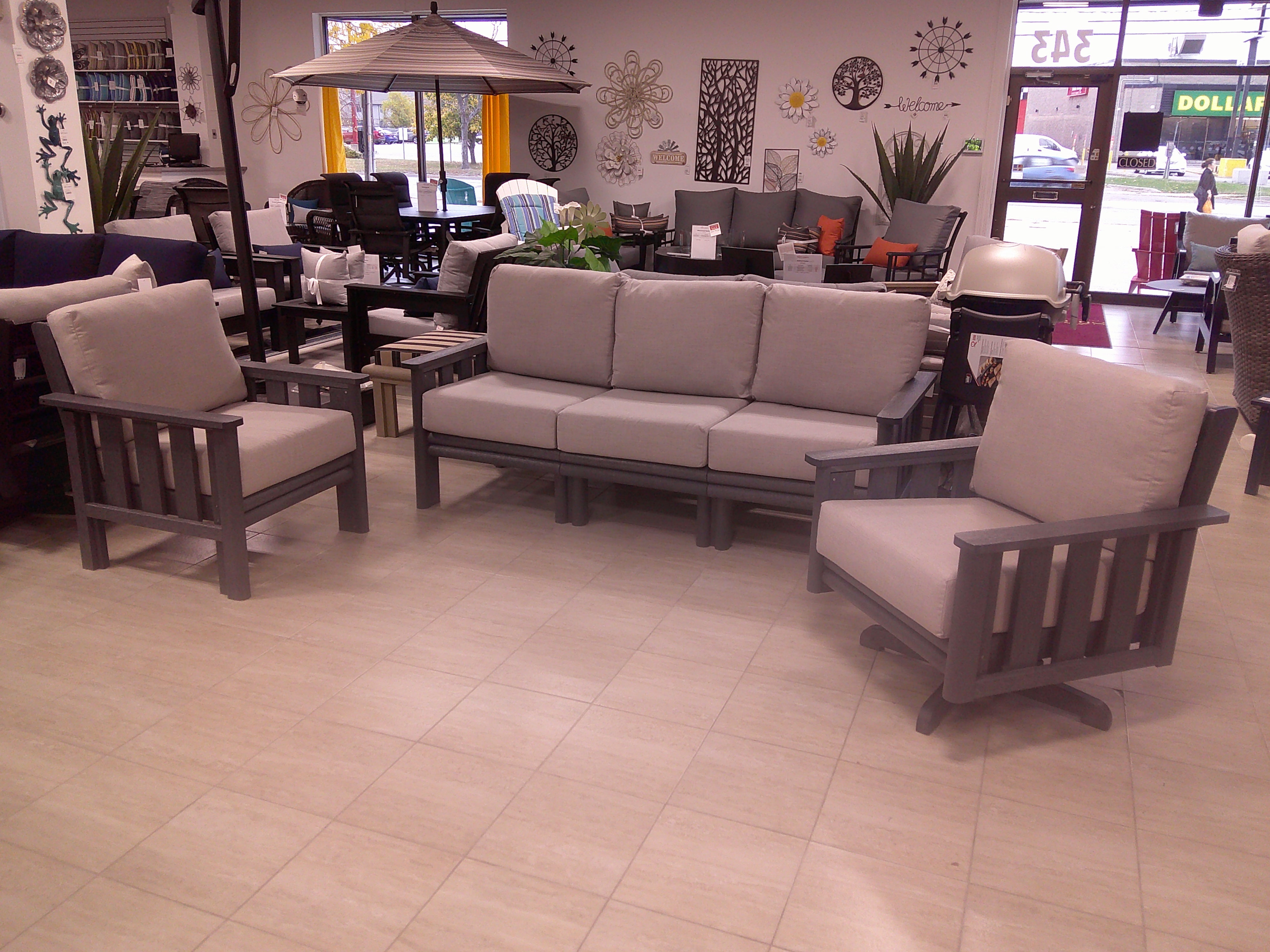 CR Plastics Stratford Deep Seating Set Sun Country Patio Furniture