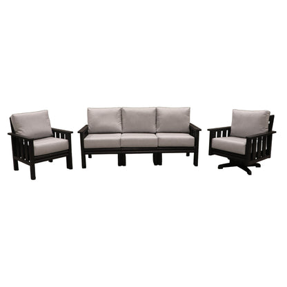 CR Plastics Stratford Sofa with Chair and Swivel Chair Set