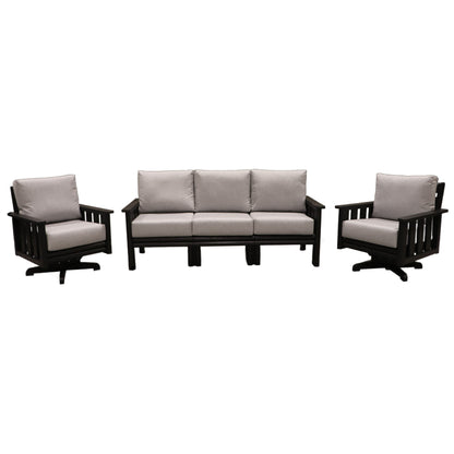 CR Plastics Stratford Sofa with Swivel Chairs Set