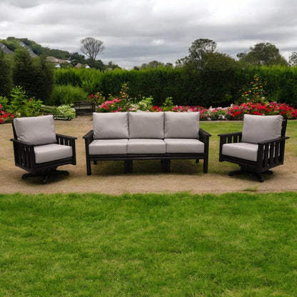 CR Plastics Stratford Sofa with Swivel Chairs Set