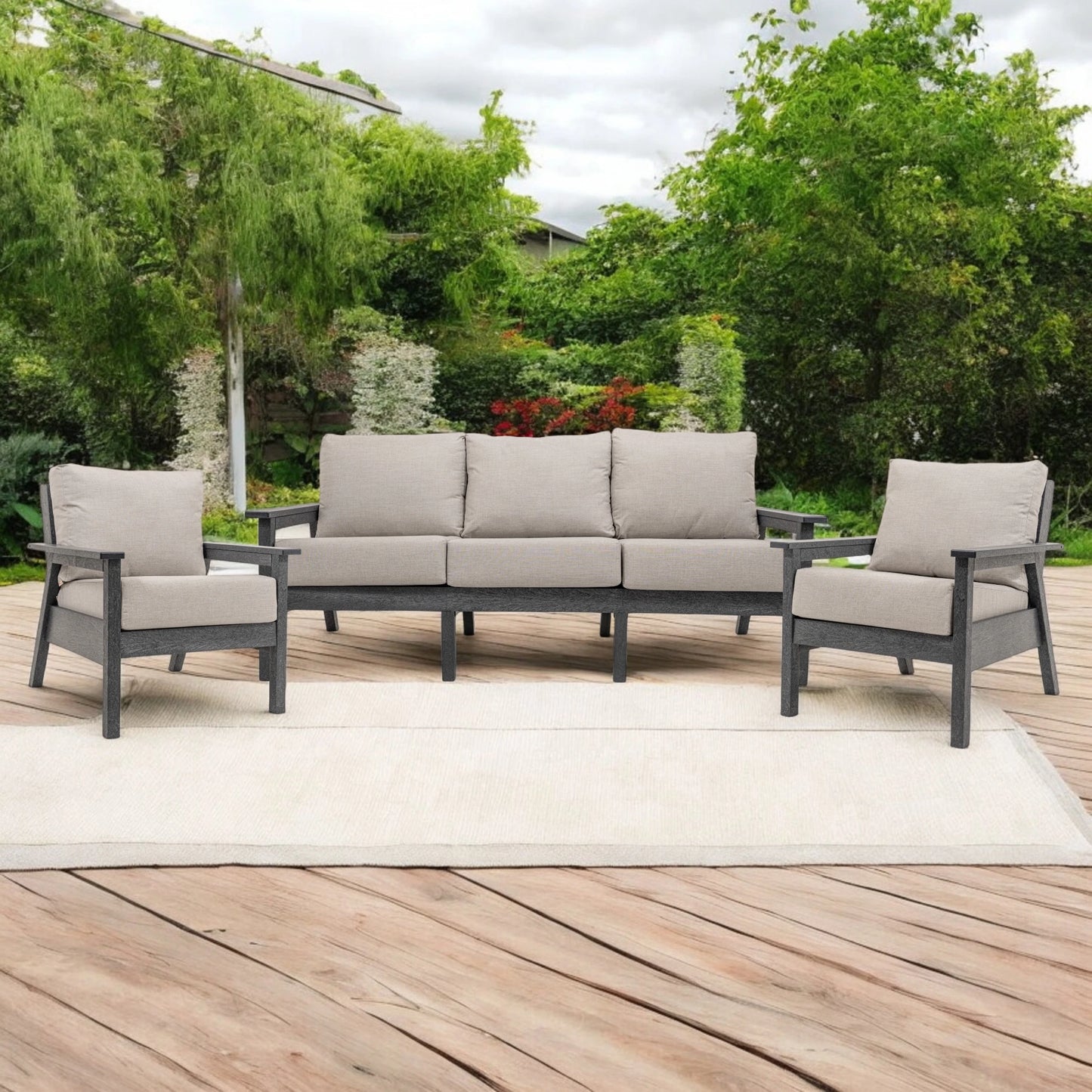 CR Plastics Tofino Sofa with Chairs Set