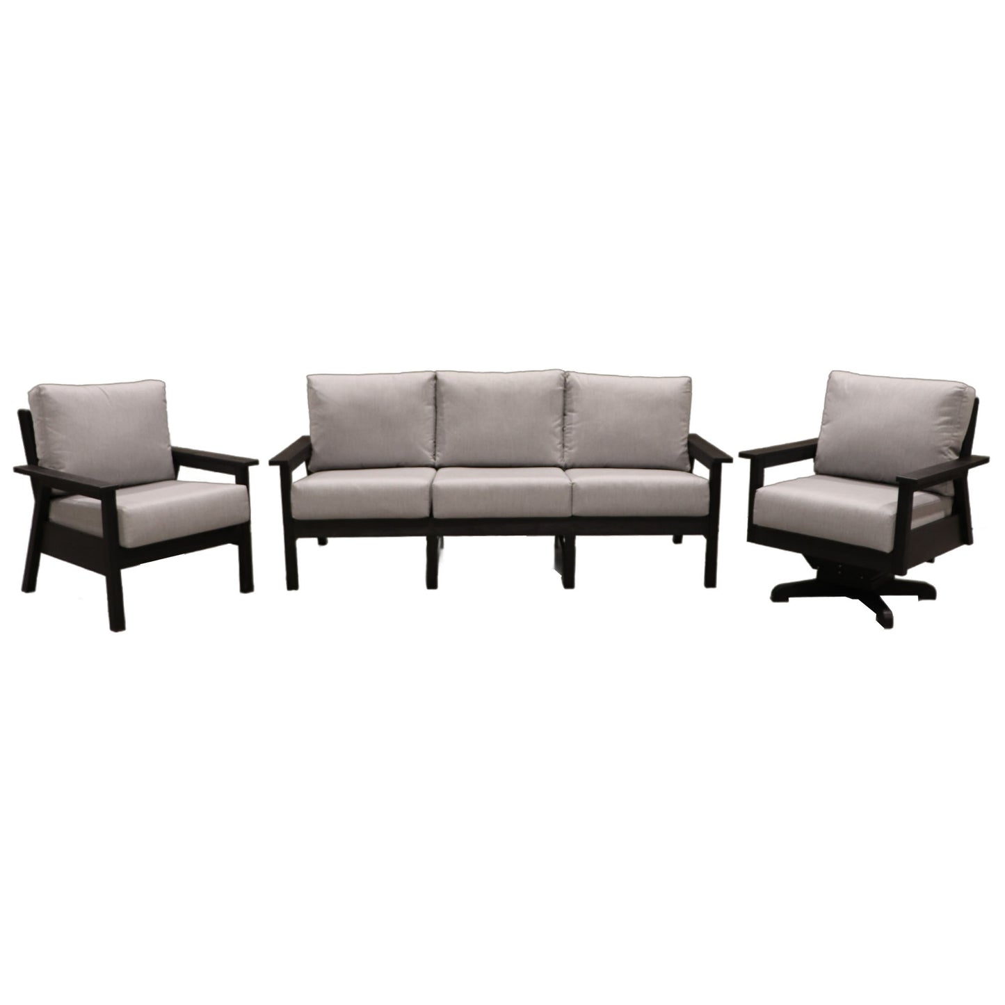 CR Plastics Tofino Sofa with Chair and Swivel Set