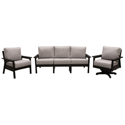 CR Plastics Tofino Sofa with Chair and Swivel Set