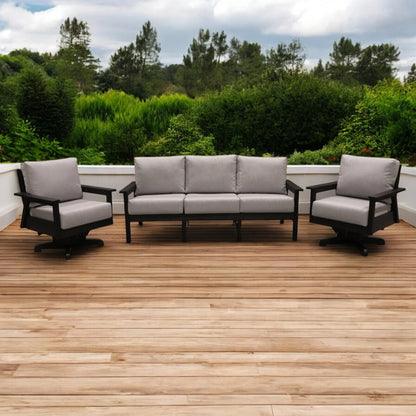 CR Plastics Tofino Sofa with Swivel Chairs Set