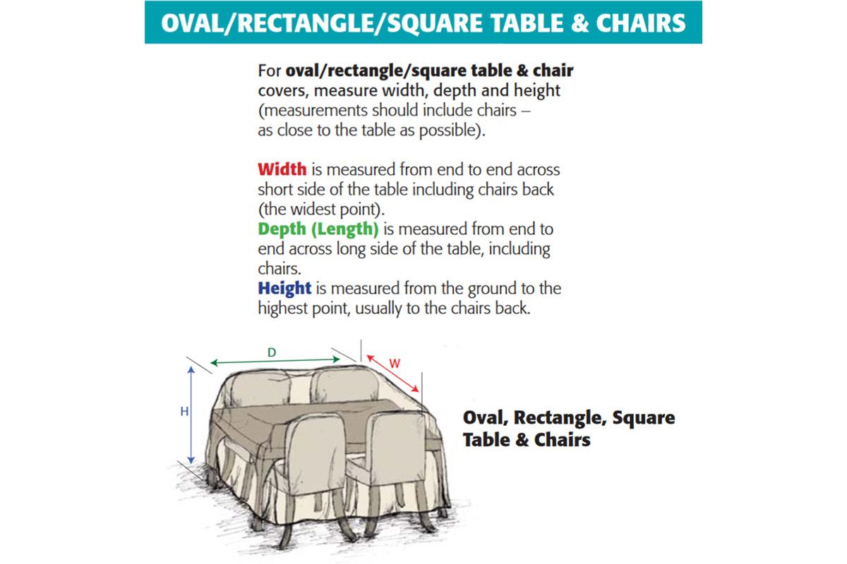 Treasure Garden Medium Oval/Rectangle Table & Chairs Cover PFC594