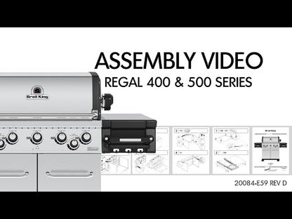 Broil King REGAL S590 PRO BBQ with Side Burner, Rear Rotisserie Burner & Rotisserie Kit