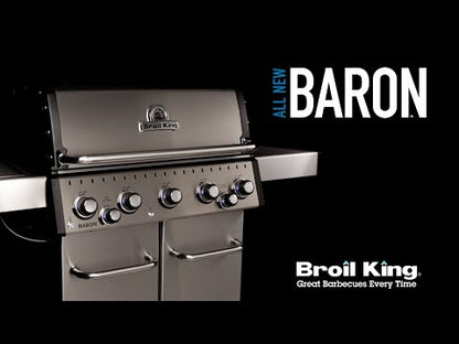Broil King BARON 590 PRO BBQ with Side Burner, Rear Rotisserie Burner & Rotisserie Kit