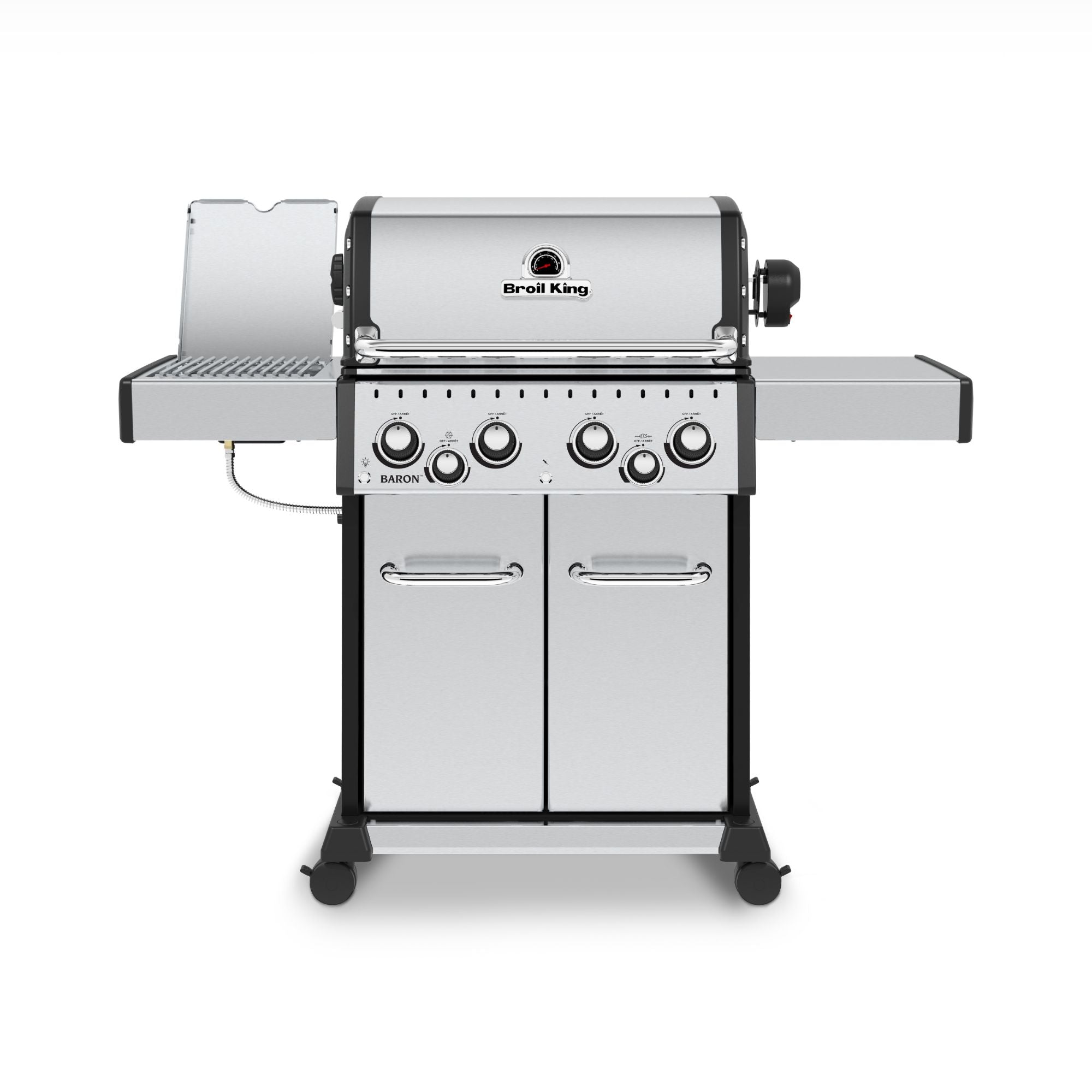 Broil King BARON S490 PRO IR BBQ with Infrared Side Burner Rear Rotis Sun Country Patio Furniture