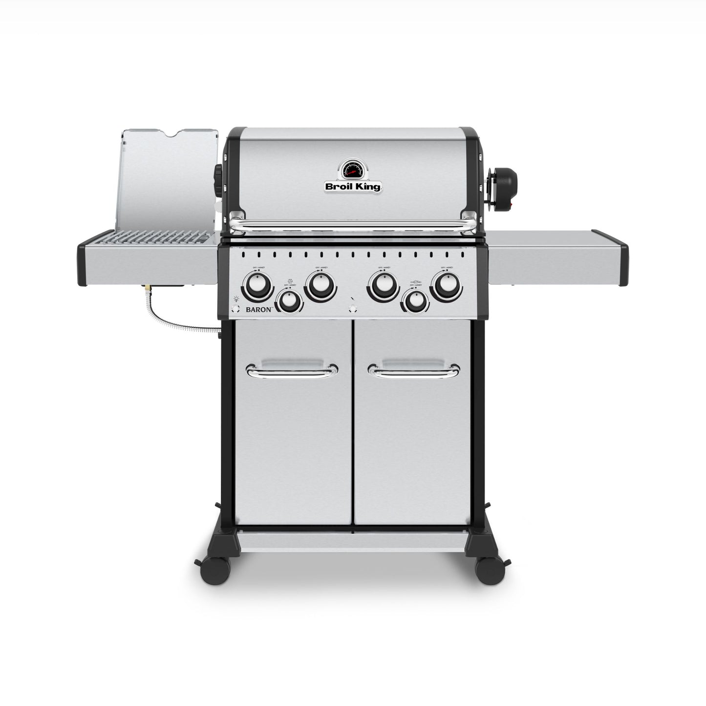 Broil King BARON S490 PRO IR BBQ with Infrared Side Burner, Rear Rotisserie Burner & Rotisserie Kit