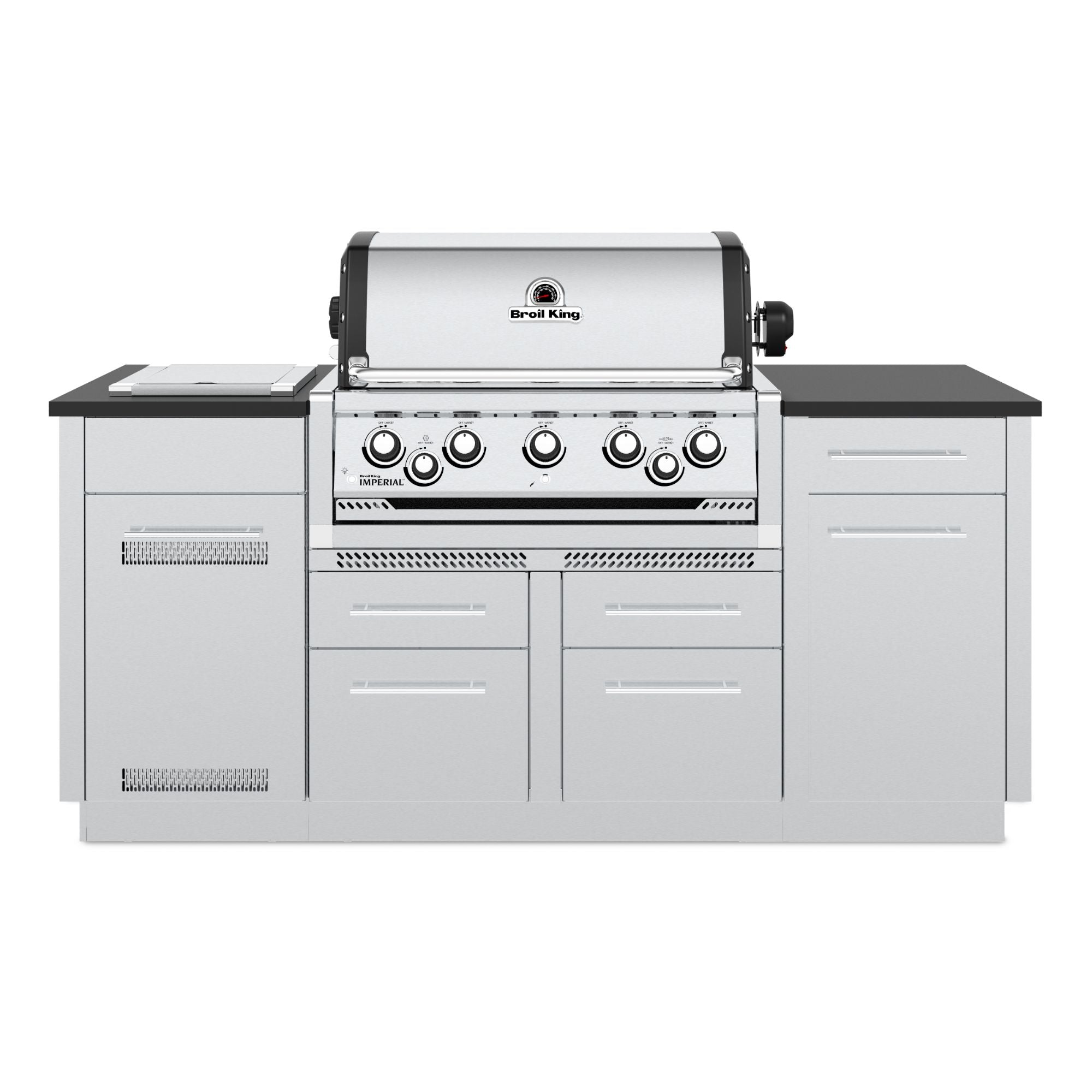 Broil King IMPERIAL S590i with Side Burner Rear Rotisserie Burner an Sun Country Patio Furniture