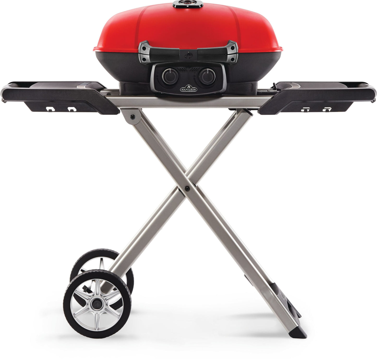 Napoleon TravelQ 285X (Red) Portable Propane BBQ with Scissor Cart and Griddle TQ285X-RD-1-A